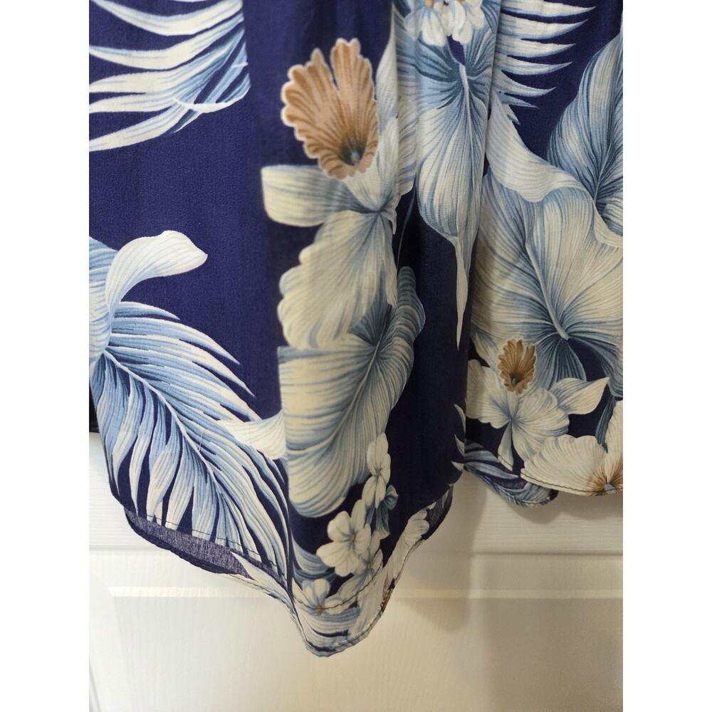 Royal Hawaiian Creations Blue Floral Muumuu Shift Midi Dress, Women's Medium - Picture 15 of 15